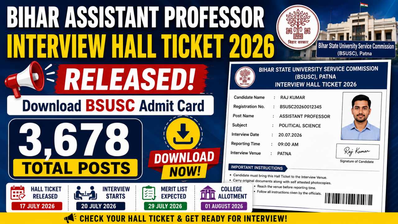 Bihar Assistant Professor Recruitment 2026