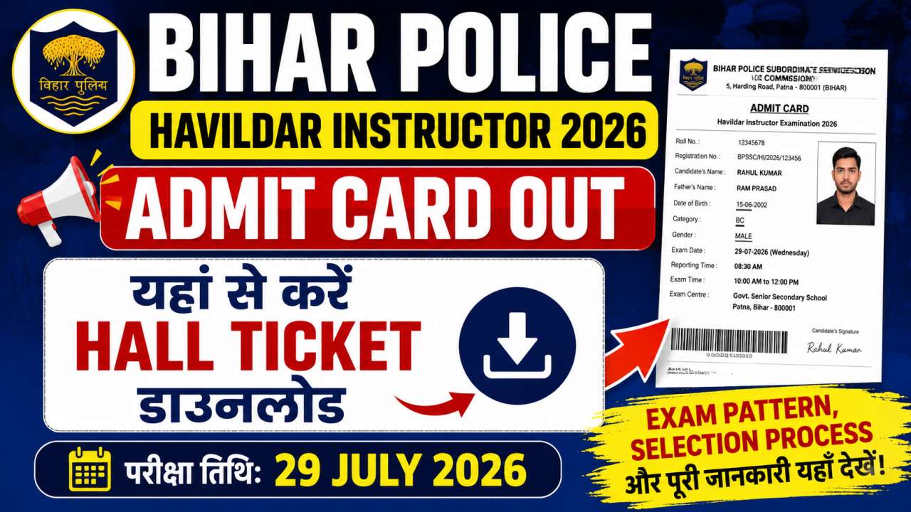 Bihar Police Havildar Instructor Recruitment 2026