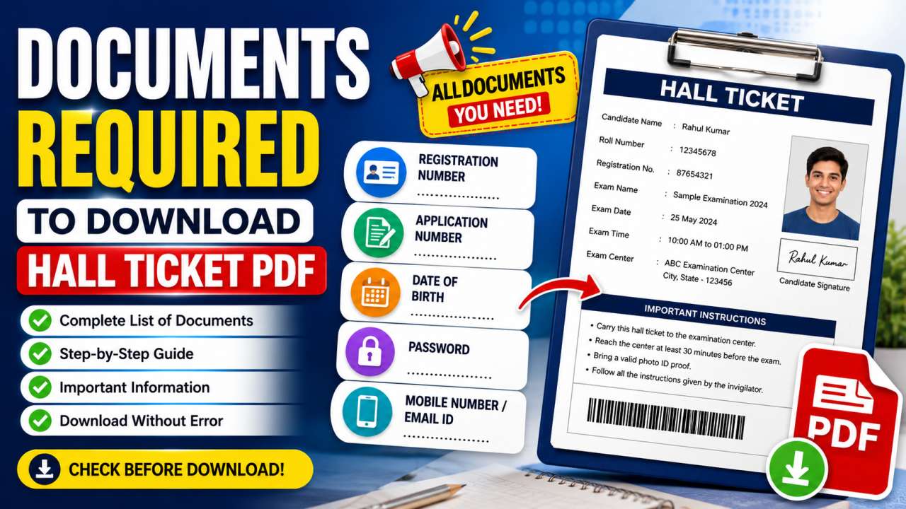 Documents Required to Download Hall Ticket PDF