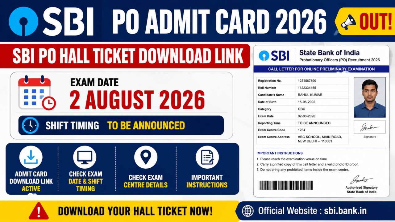 SBI PO Admit Card Download